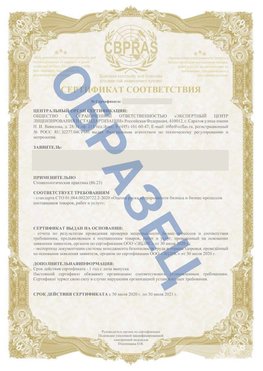 Образец Сертификат СТО 01.064.00220722.2-2020 Железногорск-Илимский Сертификат СТО 01.064.00220722.2-2020 