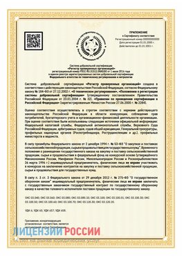 Приложение к сертификату для ИП Железногорск-Илимский Сертификат СТО 03.080.02033720.1-2020